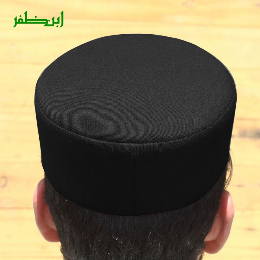 Black Color Premium Coat Fabric ( Namaz Cap)  Cap / Kufi IBZ-300-8